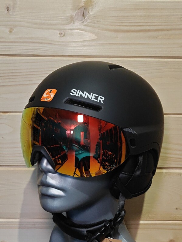 PRILBA SINNER MONTBLANC VISOR MATTE BLACK 51-54CM